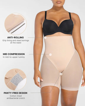 Airslim® Mesh Smooth Butt-Lifting Shorts