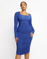 Smooth Ruched Shaping Dress - Flattering Fit and Elegant Style for